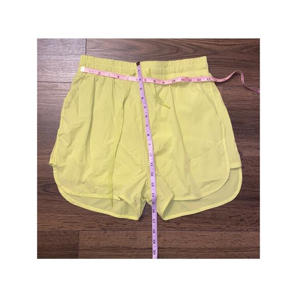 EUC BuffBunny high waisted lime neonish yellow green Tiki flo shorts sz: M - Picture 10 of 11